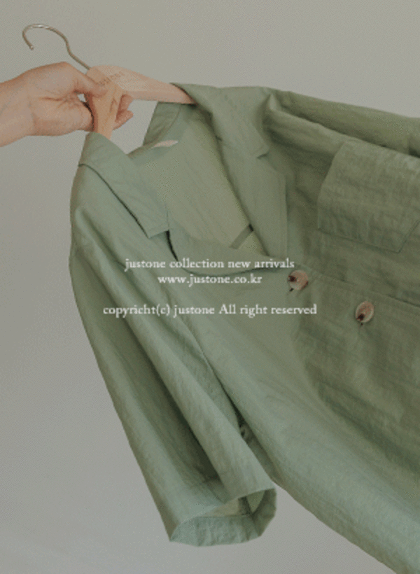 韓國超輕短袖襯衫型夾克