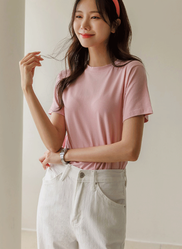 韓國[1+1]純色短袖T恤