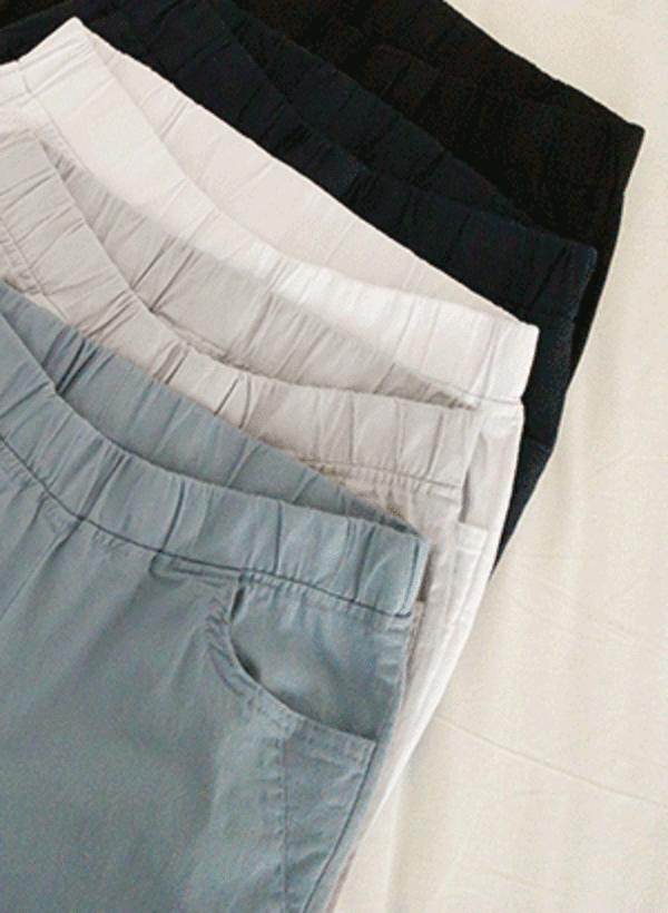 韓國夏季修身顯瘦一字鬆緊長褲
